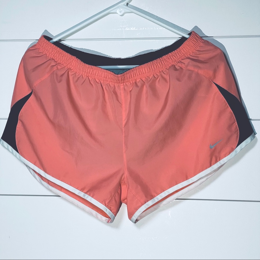 Nike Peach & Black Women's Athletic Running Shorts
